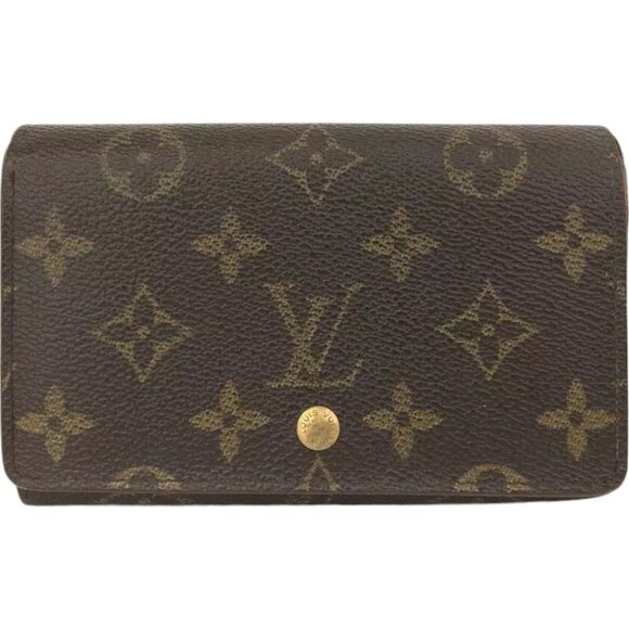 064141AW (K1) Louis Vuitton Wallet Porte Monnaie Brown Monogram - Picture 1 of 9